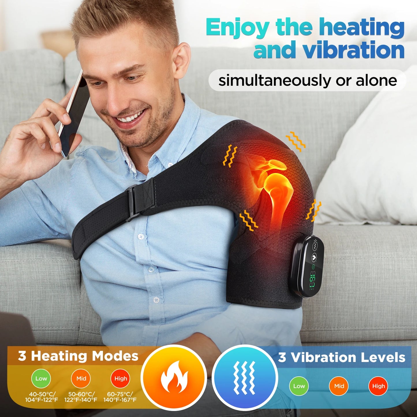Soothing Heat  Vibration Shoulder Massager™